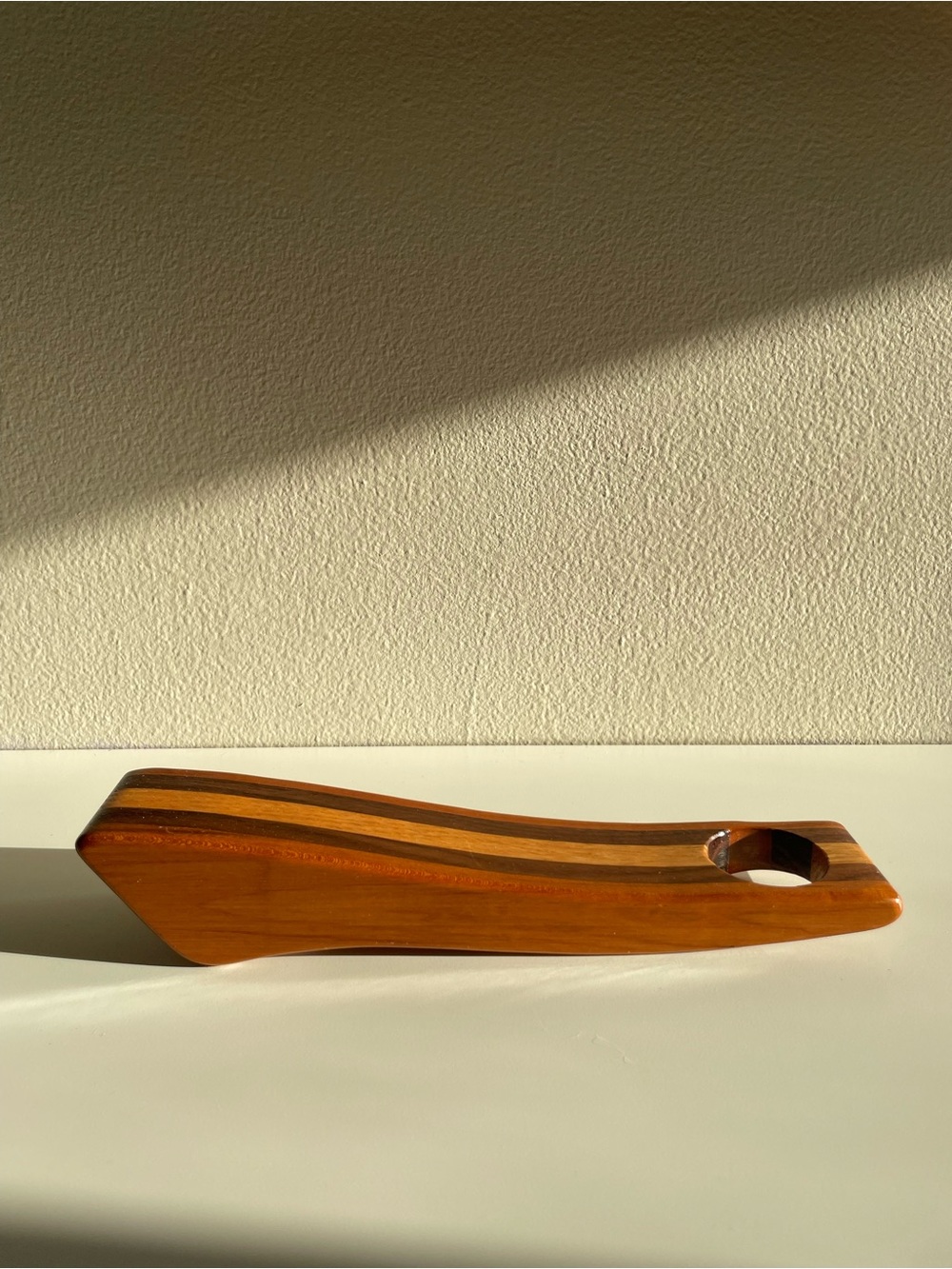 Vintage Two-Tone Wooden Wine Bottle Holder